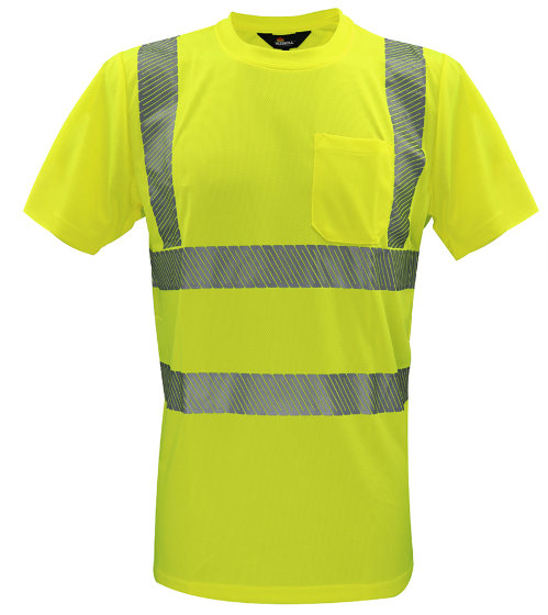 Vizwell Warnschutz T-Shirt Warnschutzshirt Warnshirt Arbeitskleidung 