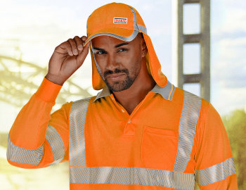 STRABAG Kappe UV-50, orange inklusive LOGO STRABAG