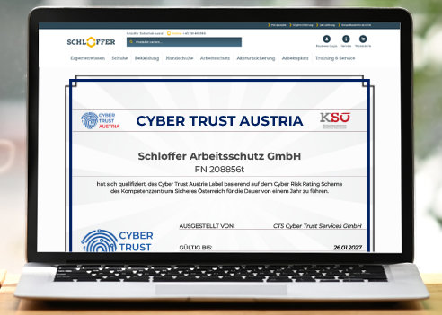 Schloffer mit dem Cyber Trust Label ausgezeichnet