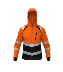 BoSafety Warnschutz-Softshelljacke TOPEK HI-VIS Kl.2