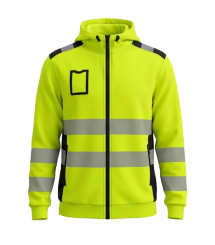BoSafety Warnschutz Kapuzen-Sweatjacke DELAVER Kl.3