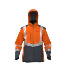 BoSafety Warnschutz Softshelljacke TRANSFORMER 2in1
