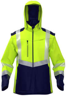 BoSafety Warnschutz Softshelljacke TRANSFORMER 2in1
