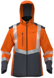BoSafety Warnschutz Softshelljacke TRANSFORMER 2in1