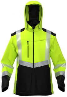 BoSafety Warnschutz Softshelljacke TRANSFORMER 2in1