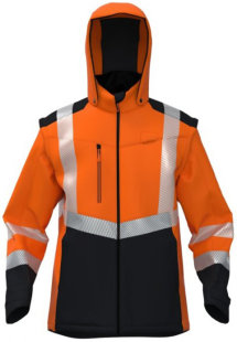 BoSafety Warnschutz Softshelljacke TRANSFORMER 2in1