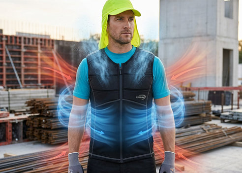 Wir haben den Produktsieger für Sie: Die Kühlweste von E.COOLINE® – Ihre kühlende Bekleidung für Arbeit und Beruf