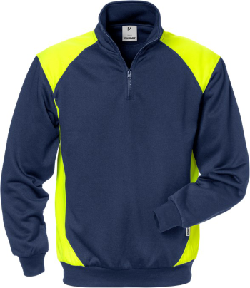 Fristads® Sweatshirt FUSION 7048 SHV / marine/gelb