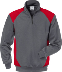 Fristads® Sweatshirt FUSION 7048 SHV / grau/rot