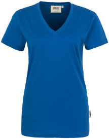 HAKRO Damen V-Shirt Classic 126, royalblau