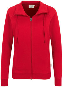 HAKRO Damen Sweatjacke 406 College, rot