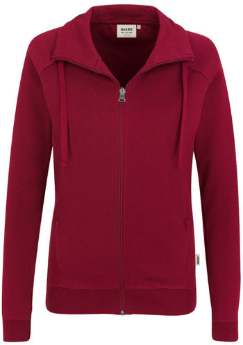 HAKRO Damen Sweatjacke 406 College, weinrot