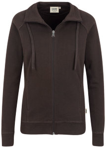 HAKRO Damen Sweatjacke 406 College, schokolade