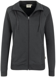 HAKRO Damen Sweatjacke 406 College, anthrazit