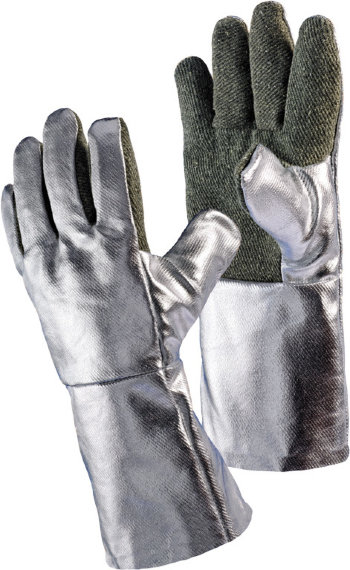 Hitzeschutzhandschuhe bis 500 °C, 5-Fingerhandschuh, Hitzeschutz-Handschuhe, Handschuhe, Arbeitsschutz und Sicherheit, Laborbedarf