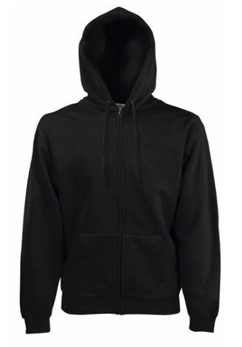Fruit of the Loom Sweater mit Kapuze und Zip, schwarz