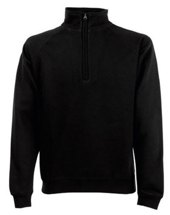 Fruit of the Loom Sweater Zip-Neck, schwarz Fruit of the Loom Sweater Zip-Neck, schwarz
