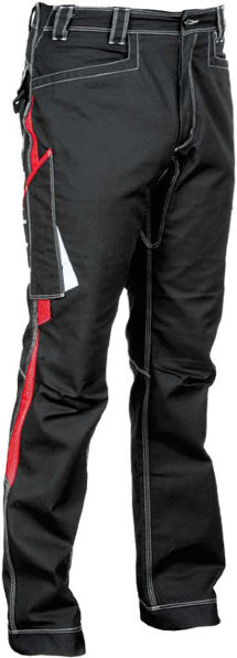 COFRA Stretch-Bundhose Barrerio, schwarz/rot