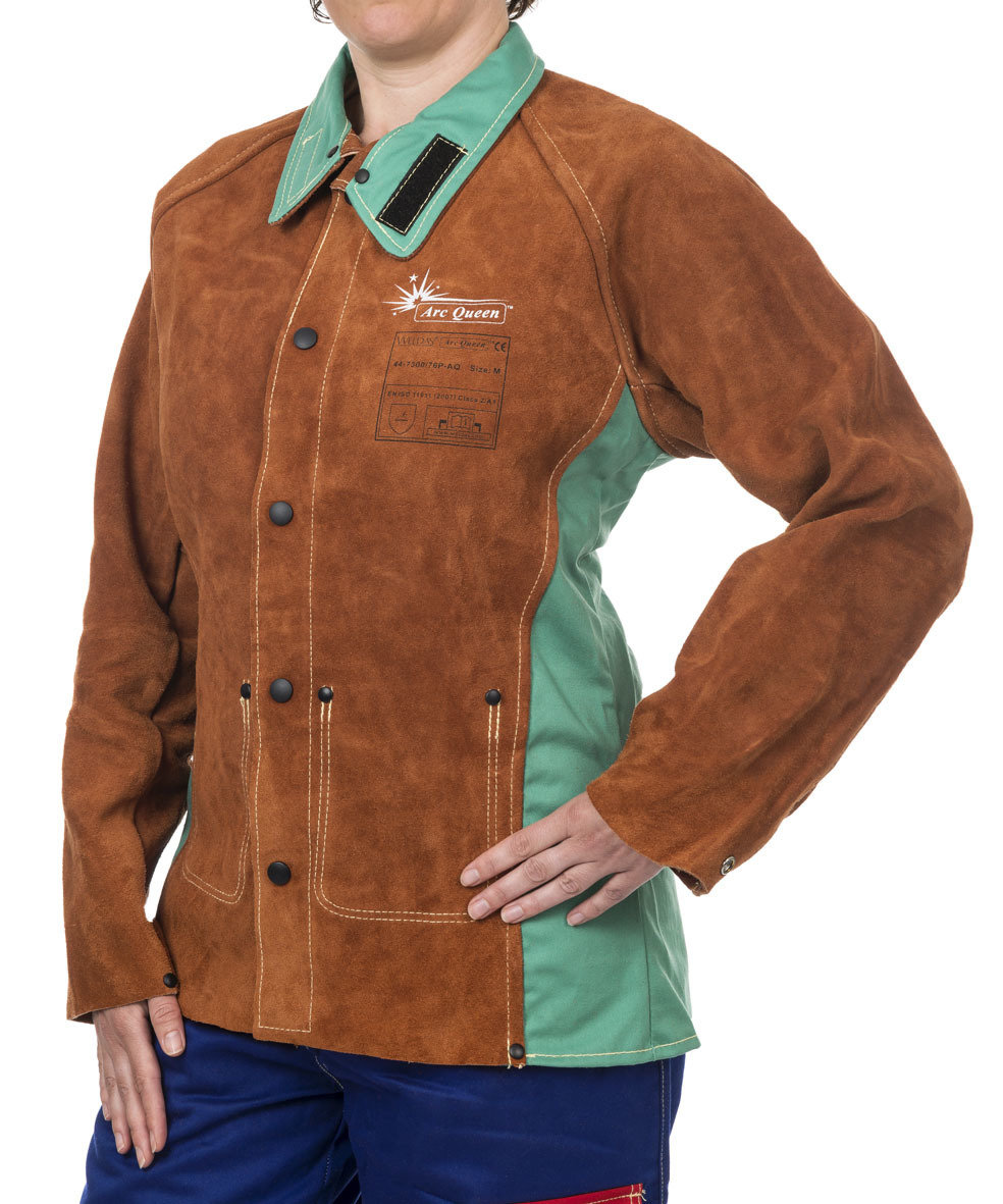 Weldas Schweißerschutz-Jacke STEERSOtuff Gr. L - 100% CO, Mit Kevlar-Nähten, Stromisolierten Nieten