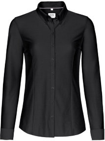 HAKRO Bluse 129 Natural Stretch, schwarz