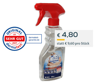 Robbyrob Händedesinfektion Sprühflasche 500 ml