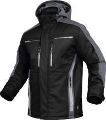 Leibwächter Winter-Softshelljacke FLEX-Line, schwarz/grau