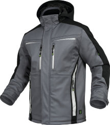 Leibwächter Winter-Softshelljacke FLEX-Line, grau/schwarz