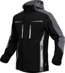 Leibwächter Softshelljacke FLEX-Line- schwarz/grau