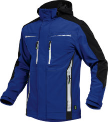 Leibwächter Softshelljacke FLEX-Line, kornblau/schwarz