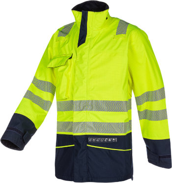 SIOEN Multinorm-Warnregenjacke Torvik, gelb/marine